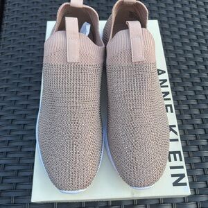 Anne Klein Women's Slip-On Knit Sneakers in Blush